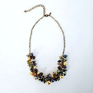 Vintage Premier Designs Signed "Bauble On" Faux Pearl Chunky Beaded Necklace